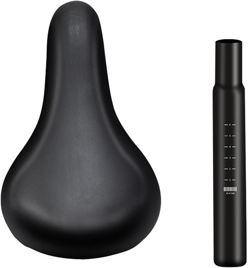 kowaku Kids Bike Saddle Children Bicycle Seat for Boys Girls Soft PU Leather Balance Bike Seat Cushion Replacement for Riding Biking (Saddle w 25.4mm Post)