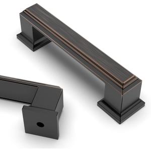 Asidrama 10 Pack 3 Inch(76mm) Oil Rubbed Bronze Kitchen Cabinet Handles Cabinet Pulls Kitchen Cabinet Hardware for Cupboard Drawer Pulls