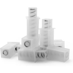 10 Pack Adjustable Spring Replacement Towel Bar End Caps for Springs End Durable Plastic Wall Mount