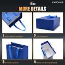 Blue Medium Gift Bags, 20Pcs 8x4.25x10.5 Inch, Wedding, Birthday, Party, Blue Paper Gift Wrap Bags with Ribbon Handles