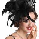 Women Fascinators Hats Flower Fascinators with Headband and Clip Tea Party Headwear for Women and Girls