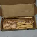 100% Bamboo Hair Brushes and Comb Set by Combetter, Comb for Women and Detangling, Great on All Hair, Eco-Friendly and Handmade for Women Men and Kids