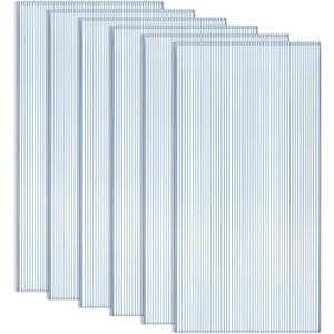 Hotop 6 Pcs Polycarbonate Greenhouse Panels Double Layer Polycarbonate Panels Waterproof UV Protected Sheet Corrugated Plastic Roof Greenhouse Replacement Cover (4' X 2' X 0.24")