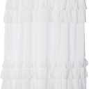 Madison Park Grace White Shower Curtain,Solid Cottage Top Shower Curtains for Bathroom, 72 X 72, White