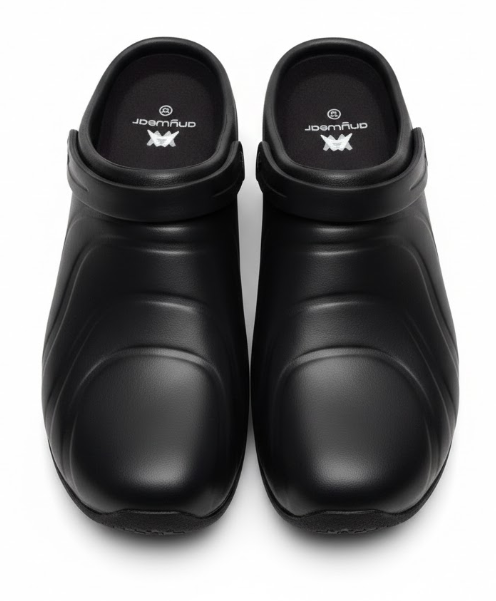 Anywear Oil & Slip Resistant Black Clogs Men's Size 12