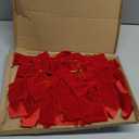 Christmas Decorations - Christmas Bows - 24 Pcs 7 x 6 inch Medium Red Velvet Bows for Christmas Tree - Burgundy Xmas Ribbon Ornaments - Home Decor for Wreath Garland Gift Wrapping Crafts Wedding Party