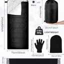 Tranqun 40 Pcs Sleeping Bags for Adult Bulk with Winter Beanie Hat Touch Screen Gloves Scarves, Waterproof Cotton Liner Cold Weather Sleeping Bag for Homeless Camping Indoor Outdoor