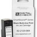 Original Genuine Burroughs 82-2120-984 SmartSource Check Scanner Ink Cartridge (75-0860-915) - Identical to Unisys 80-2120-873 SmartSource Ink Cartridge (802120873, 822120984, 750860915) Black