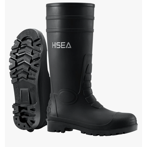 HISEA Men's Steel Toe Rain Boots PVC Rubber Boots, Waterproof Garden Fishing Outdoor Work Boots, Durable Slip Resistant Knee Boots for Agriculture and Industrial Working
Size 11