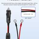 RIIEYOCA 12V 24V Cigarette Lighter Male Plug to O-Ring Terminal Extension Cord,16 AWG Heavy Duty 15A Car Cigarette Lighter Replacement Power Cable with On/Off Switch for Cars,Boats(1M/3.3FT)