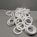 MAHIONG 29 Pack 4.7 Inch Craft Foam Wreath, White Polystyrene Foam Circles Ring, Round Foam Wreath Form for Crafts DIY Arts Floral Projects Home Wedding Decor