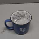 Pavilion Gift Company - Beach Mode Ceramic 18-ounce Mug, Blue with Speckled Finish, Durable Thick Walled Camping Style Coffee Cup, Campfire Mug, Beach Decor, Palm Trees, 1 Count