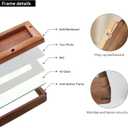 A4 Picture Frame Wood With 6.5x10 Mat,Natural Solid Walnut A4 Photo Frame For Wall or Tabletop Display