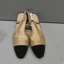 MIRAAZZURRA Women Sling Back Pumps Chunky Heels Sexy Splicing Round Toe Casual Wedding Shoes for Women Fashion Dress Shoes