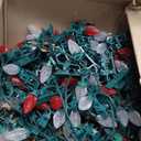 SURAIELEC C9 LED Christmas Lights with Clips, 67FT 100 Count Outdoor Christmas Roof Lights with Spring Clips, Red & Warm White String Lights for House, Gutters, Shingles, Roofline, UL Listed