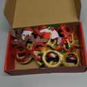 Max Fun 12Pcs Christmas Glasses Glitter Holiday Party Glasses Frames Christmas Decoration Accessories Costume Eyeglasses for Christmas Parties Holiday Favors (One Size Fits All)