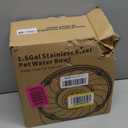 kactoily 1.47 Gal Stainless Steel Dog Water Bowl, 24 Cups Large No Spill Dog Bowl with Floating Disk, Splash Proof Slow Water Drinking for Messy Drinkers