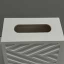 Hand Towels Box Cover, Modern Hand Towel Holder Compatible with Kleenex Disposable Paper Hand Towels, Wood Wall-Mounted Tissue Box Cover/Holder for Dining, Kitchen, Bathroom, Lossless Installation (White)