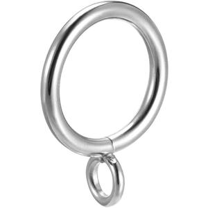 uxcell Curtain Rings Metal 1 Inch Inner Dia Drapery Ring for Curtain Rods Silver Tone 24 Pcs