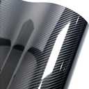 6D Carbon Fiber Vinyl Self Adhesive Film Wrap Roll Bubble Free Air Release Technology DIY Wrap Film for Motor Interior (1ft x 10ft, PVC)
