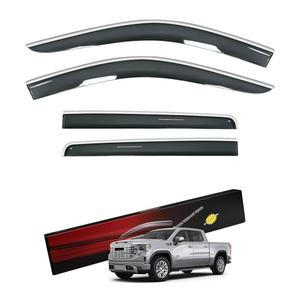 Sze Rain Guards Compatible with Chevrolet (Chevy) Silverado/GMC Sierra 1500 2019-2025 Crew Cab Side Window Deflectors Window Visors Out-Channel Guard Deflector Vent Visor-4pcs