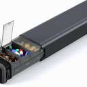 7 Day Weekly Metal Pill Organizer Travel, Kursoaya Premium Aluminum Daily Pill Box, Cute Portable Pill Case, Large Capacity Pill Holder for Supplements, Pills, Vitamins, Medicine (Steel Grey)