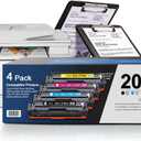 202A Toner Cartridges High Yield Replacement for HP 202A Ink CF500A Compaitble for Color Laser Pro MFP M280nw M281fdn M281fdw M281cdw M254nw M254dw M254dn Printer 4-Pack(BK/C/Y/M)