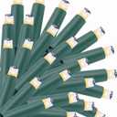 Christmas Lights Outdoor 50 Count, 25 ft Christmas Lights Outdoor Indoor, Commercial Grade, Heavy Duty Green Wire, Warm White Light, 6 inches Spacing