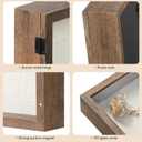 8x8 Shadow Box Frame with Linen Back - Sturdy Rustic Memory Display Case of Flower, Pictures, Medals and More, Rustic Brown