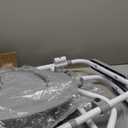 Medline 3-in-1 Steel Bedside Commode, Elongated Seat, Sturdy Folding Frame, 7.5 QT. Bucket, 350 lb. Weight Capacity, Clip-on Seat, Easy Cleaning, Tool-Free Assembly, Gray