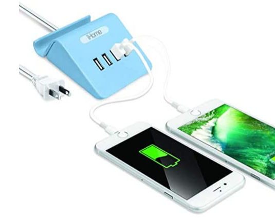 iHome Universal 4 Port USB Charger + Stand NIB Rapid Charge Black