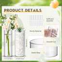 Nuogo 24 Pcs 10 Inch Acrylic Clear Cylinder Vase Plastic Flower Vase Unbreakable Tall for Wedding Centerpieces Party Home Plants Bouquet Decor
