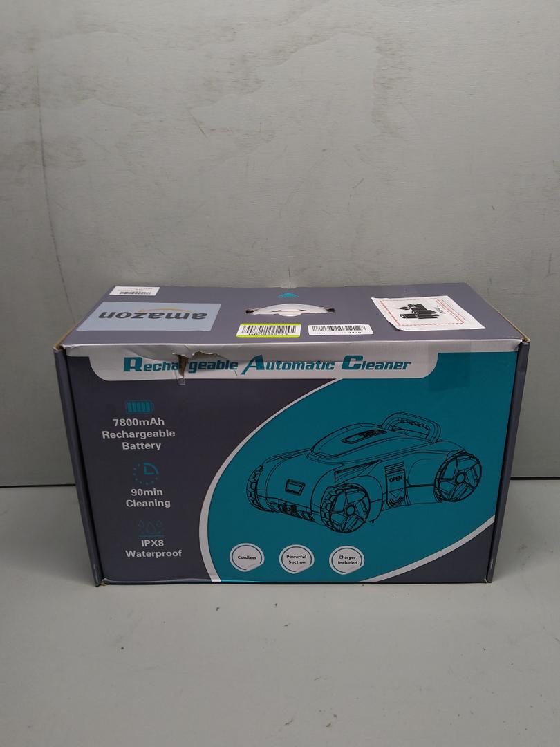 KimPump Cordless Automatic Pool Cleaner Robot, Efficient Pool Vacuum Robot with Self-Parking, 120Min Runtime, Auto Debris Removal, Ideal for Daily Maintenance of Flat Above Ground and Inground Pools