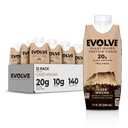 Evolve Plant Based Protein Shake, Café Mocha, 20g Vegan Protein, Dairy Free, No Artificial Sweeteners, Non-GMO, 10g Fiber, 11oz, (24 Pack)