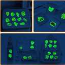 Glow in The Dark Cartoon Water Bottle Sticker for Kids, 100 pcs Waterproof Cute Vinyl Laptop Decals, Kids Teens Adults Phone Case Scrapbook Helmet Skateboard Luggage Decoration