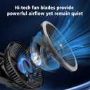 MORECORE Portable Camping Fan with LED Lantern, 24HRS Running 8inch Rechargeable Tent Fan, Powerful 3-Speed 180 Rotate with Hook, Quiet for Outdoor RV Travel Fishing Hurricane Emergency Power Outage
