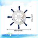2 Pack 13" Nautical Beach Wooden Ship Wheel and 13" Wood Anchor with Rope Nautical Boat Steering Wheel Rudder Anchor Wall Decor Door Hanging Ornaments Beach Theme Home Wall Decoration