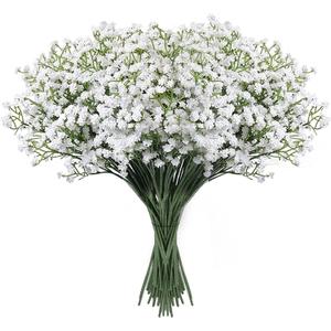Babys Breath Artificial Flowers,18 Pcs Gypsophila Real Touch Flowers for Wedding Party Home Garden Decoration White