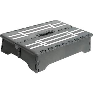 Miles Kimball Fox Valley Traders Portable Help Step, 16 W x 12 D x 4 Tall  Folds to Small Size for Storage, Non-Slip Rubber Step Surface for Safety, Durable Plastic Construction Supports 300 Lbs.