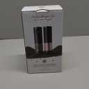 Electric Salt and Pepper Grinder Set Automatic Battery Pepper Mill Shakers Adjustable Coarseness Upgraded Larger Capacity with Led Home and Kitchen Appliances Birthday Gifts for Women Mom (Black/Black)