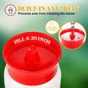 2 Pack Plastic Hummingbird Feeders, 20oz Wide Mouth Easy Clean, Ant Moat, Bee Proof and Leak-Proof, 6 Ports Easy Fill, Perfect for Outdoors, Trees, Decks