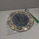 Beaded Placemats for Dining Table Diameter  13 inches-Blue White Gold Circle, Chritsmas, Beaded Placemats Round for Gathering, Thanksgiving - Occasional Decoration and Family Parties Celebrations Set of 1