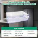 DA97-13728T Refrigerator Door Shelf Bin Compatible with samsung RH22H9010SR/AA RH29H9000SR/AA RH22H9010SG/AA etc refrigerators (some models), Part Number: DA63-07516D 4958900 AP6973359 EAP12739796 etc
