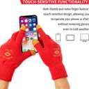 Classic Vintage Football Embroidery Beanie,Fasion Hat Cuffed Winter Comes,With Warm Gloves,Gifts for Men Women Fans (Red)