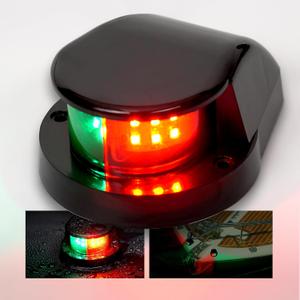 Boat Navigation Light,LED Marine Bow Light Front Warning Light for Pontoon Fishing Boat (Black)