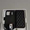 OCASE for iPhone 17 Pro Crossbody Wallet Case - Stylish PU Leather Handbag Phone Purse with Zipper Closure, 10 Card Slots & RFID Blocking - Wrist Strap, Lanyard, Kickstand - Diamond Check Black