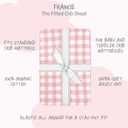 Butterblu Frankie Fitted Crib Sheet 100% Organic Cotton for Baby & Toddler Mattress, Breathable for Boys & Girls, Pink Check, One Size