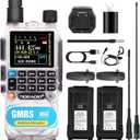 TIDRADIO TD-H3 GMRS Radio Handheld, USB-C Charging & Programming, Multi-Band Two Way Radios Long Range, NOAA FM AM, Copy Frequency, Rechargeable Walkie Talkies with 2500mAh Battery, 1 Pack-Crystal