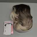 Women Long Ombre Grey Wavy Wigs with Black Root 26 Inch Charming Wigs Natural Looking Synthetic Heat Resistant Fiber Wig for Daily Party Use