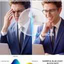 Mens Blue Light Glasses: Al-Mg Lightweight Blue light Glasses Anti Eyestrain Clarity Blue Glasses for Office Home